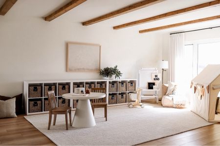 Shop our playroom! We recently turned our formal living room into a playroom and LOVE how it turned out :) 

ART: 40x30” mounted canvas in natural frame 
RUG: gray / ivory

#neutral #storage #minimalist #bonusroom #toddler 

#LTKfindsunder100 #LTKsalealert #LTKhome