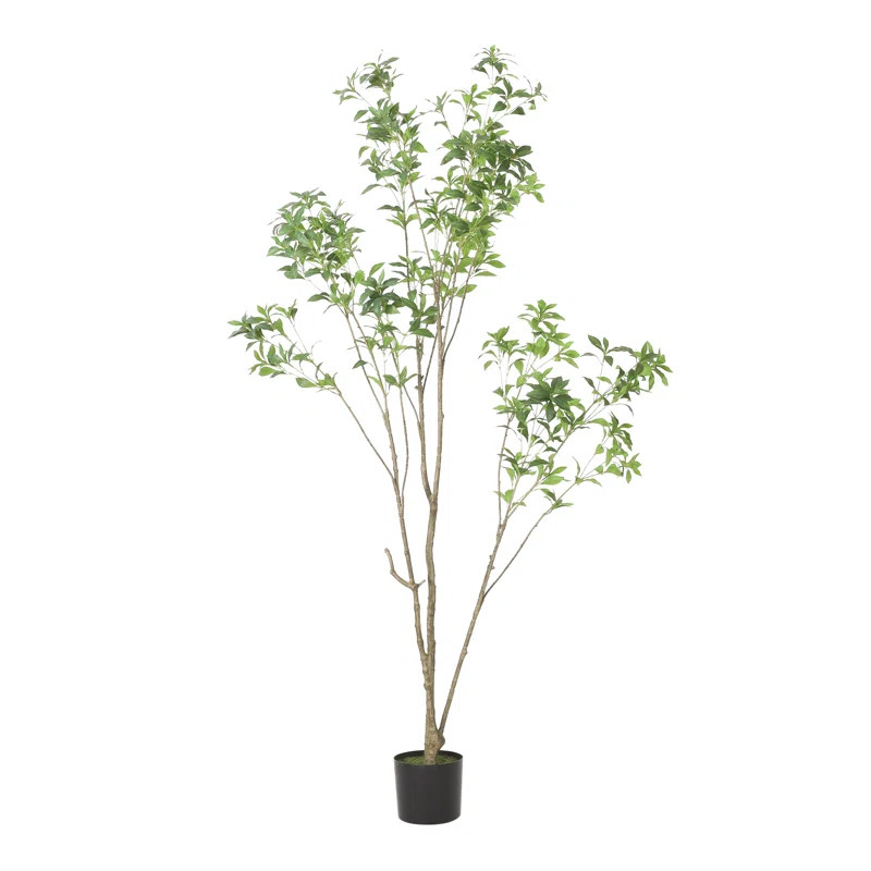82.7'' Faux Eucalyptus Tree in Planter | Wayfair North America