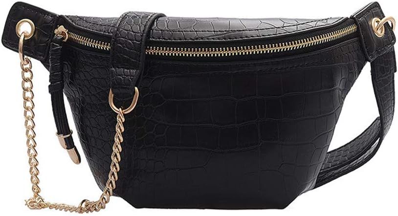 Women's Fashion PU Crossbody Bag Chest Pocket Shoulder Bag Shopping Bag Chest Bag Travel Pouch (B... | Amazon (US)