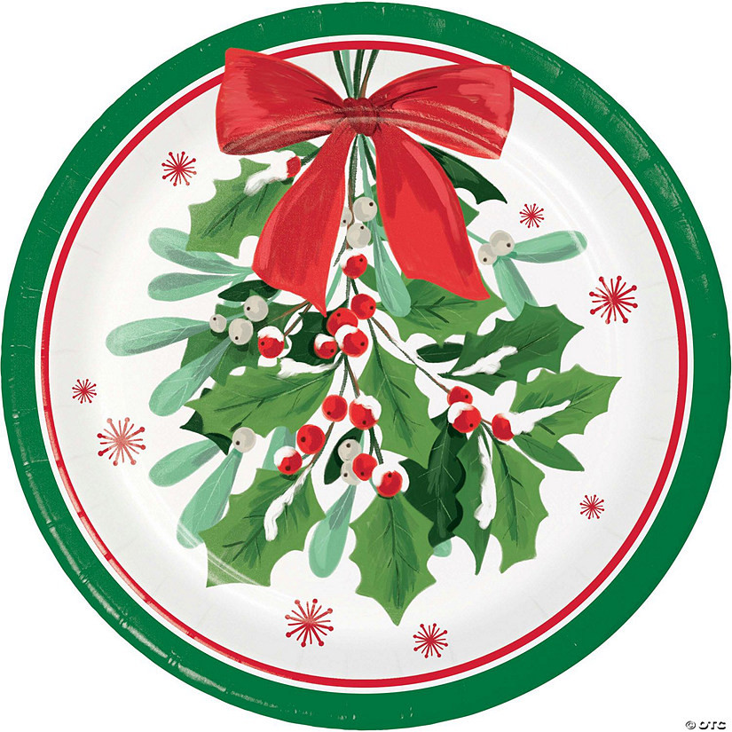 Creative Converting Holly Jolly Christmas Dessert Paper Plates, 24 ct | Oriental Trading Company