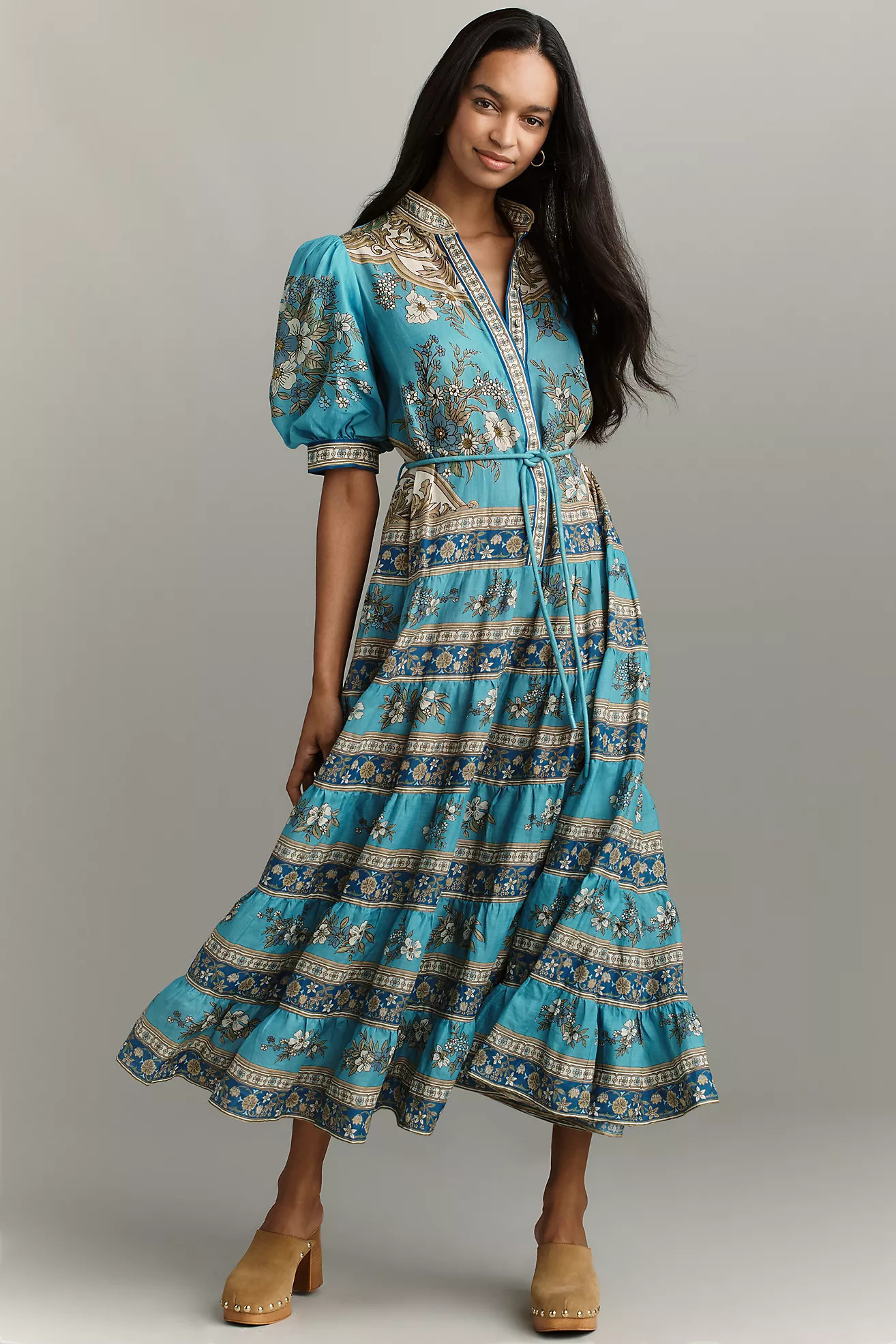 ALÉMAIS Cassie Tiered Midi Dress | Anthropologie (US)