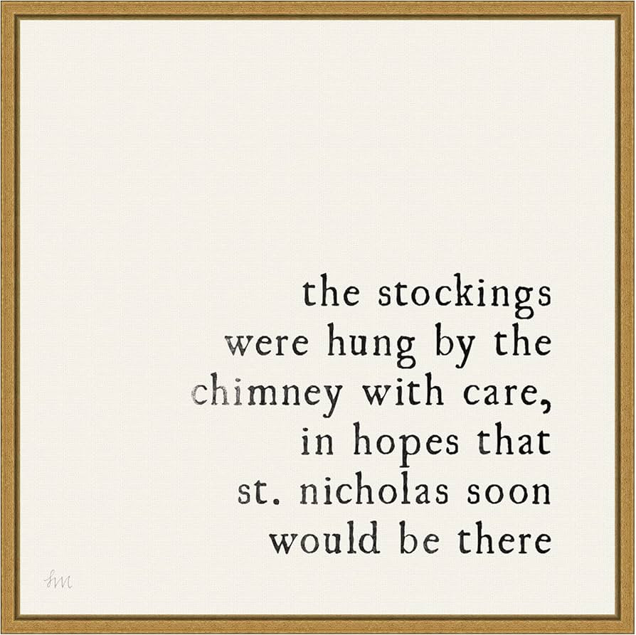 Amanti Art Framed Canvas Wall Art Print Simple Christmas II Cream by Laura Marshall (16 in. W x 16 i | Amazon (US)