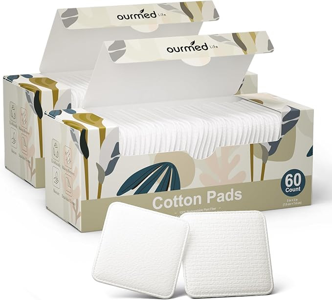 Ourmed Life Large Cotton Pads for Face, Soft & Lint-Free Cotton Rounds with Pressed Seam Design, ... | Amazon (US)