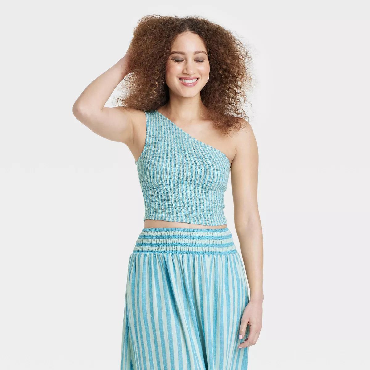 Women's One Shoulder Slim Fit Tank Top - A New Day™ | Target