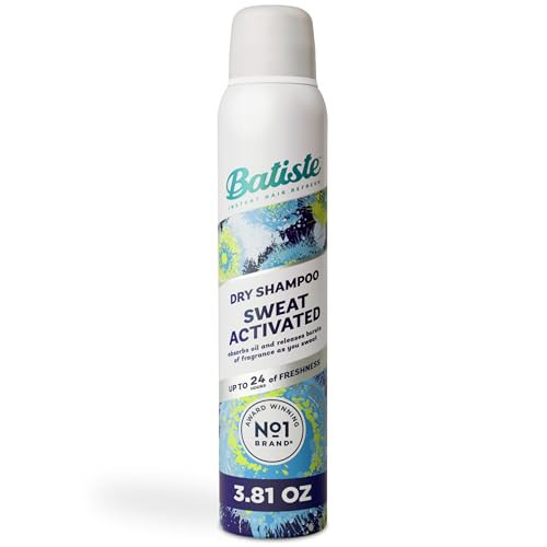Batiste Sweat Activated Dry Shampoo, Neutralizes Odor for Up to 24 Hours & Prevents Sweat Buildup in Hair, Waterless Shampoo, 3.81 Oz | Amazon (US)