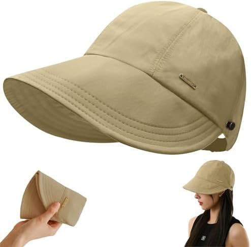 UPF 50+Womens Sun Hat UV Protection Hiking Fishing Hats Wide Brim Hat Adjustable Ponytail Packabl... | Amazon (US)