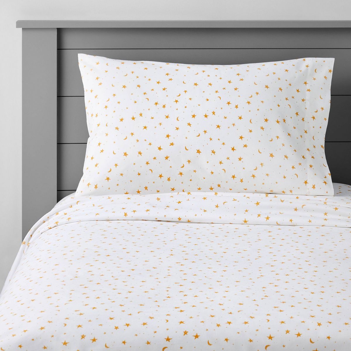 Twin Stars Cotton Kids' Sheet Set Yellow/White - Pillowfort™ | Target