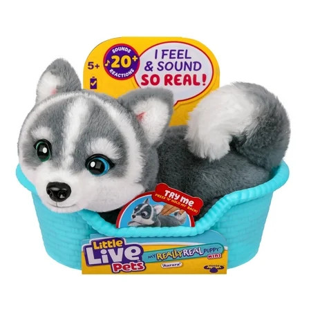 Little Live Pets My Really Real Puppy Minis Aurora the Husky Interactive Puppy 20+ Sounds & Reactions Ages 5+ | Walmart (US)