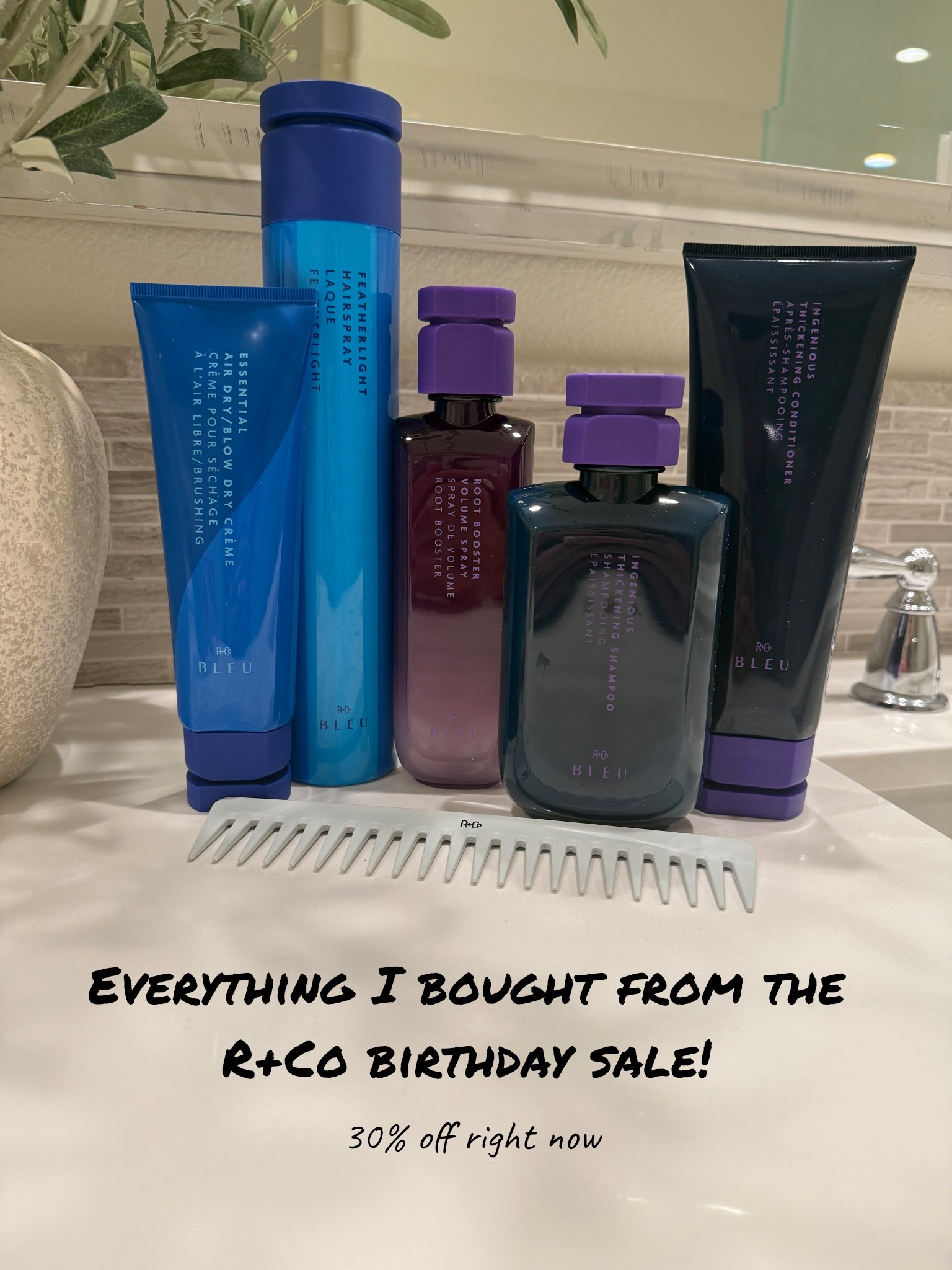 Everything I bought from the R+Co birthday sale! All 30% off right now 💙 I recently started using their products and have been loving them! 

R+Co, hair styling products, big voluminous curls, blow dry styling, long hair styles, shampoo & conditioner, volume spray, hair sprayy

#LTKselfcare #LTKBeauty #LTKgrwm