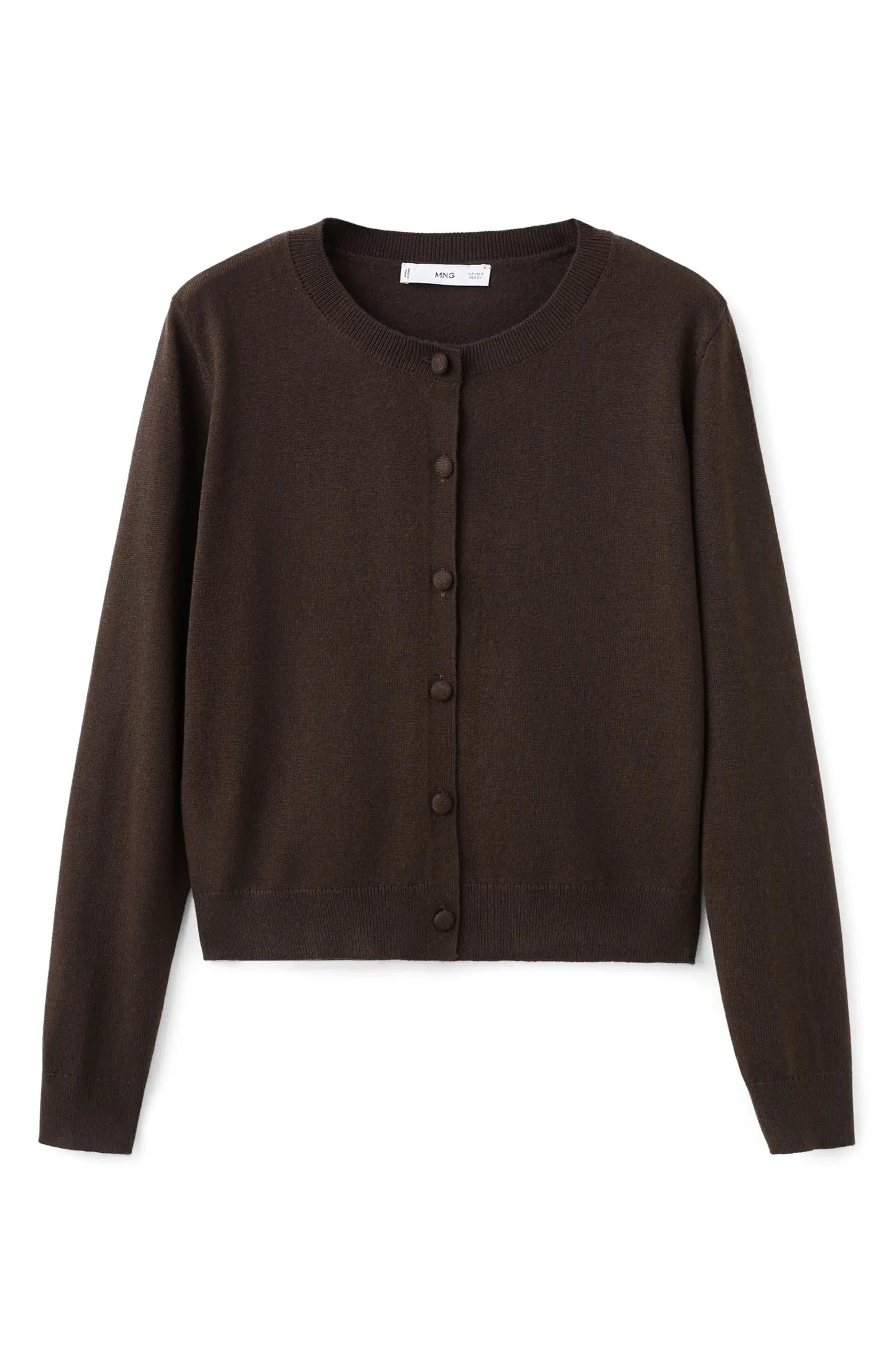 Covered Button Crewneck Cardigan | Nordstrom