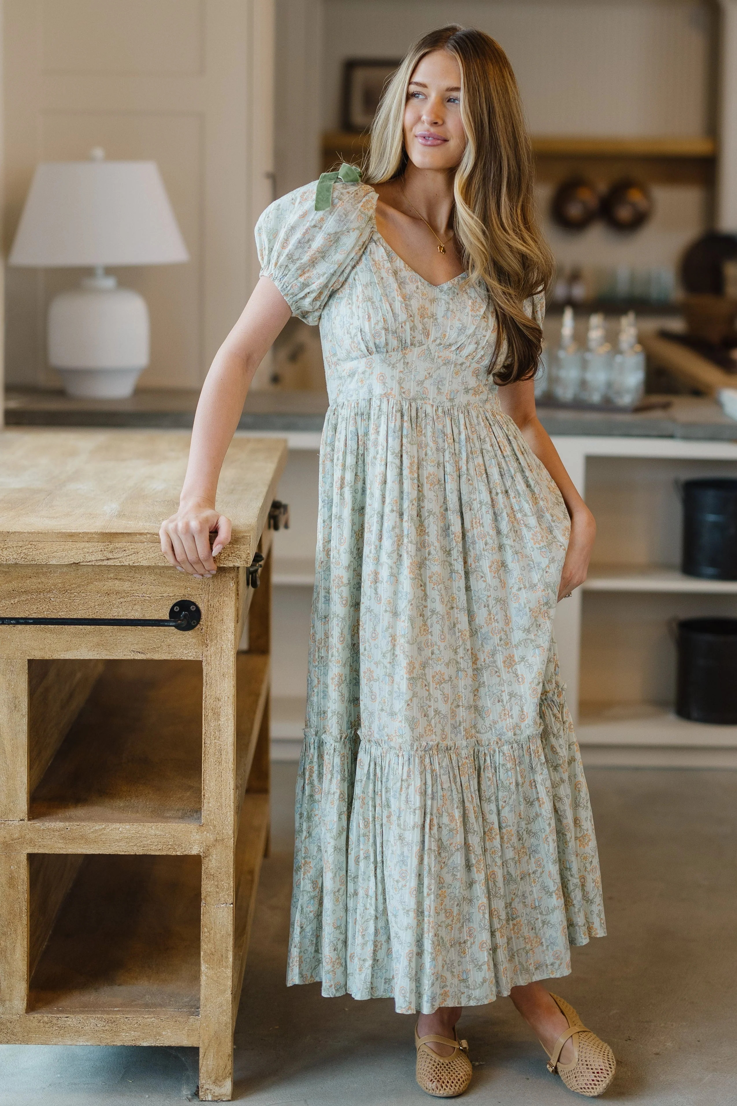 Citrus Spring Swiss Dobby Bow Dress | Called To Surf