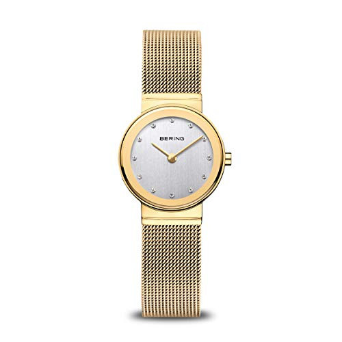 Bering Women's Quartz Movement Watch - Classic Collection with Stainless Steel and Sapphire Glass 10126-XXX, Gold, 26, Bracelet | Amazon (US)