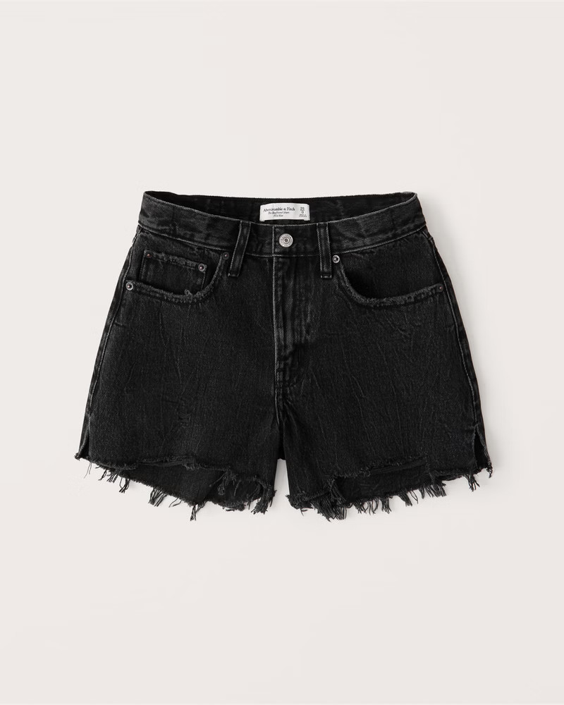 Curve Love Mid Rise Boyfriend Shorts | Abercrombie & Fitch (US)