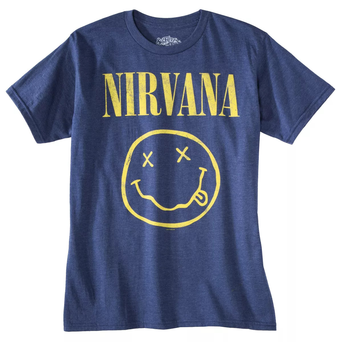 Men's Nirvana Short Sleeve Graphic T-Shirt - Denim Heather | Target