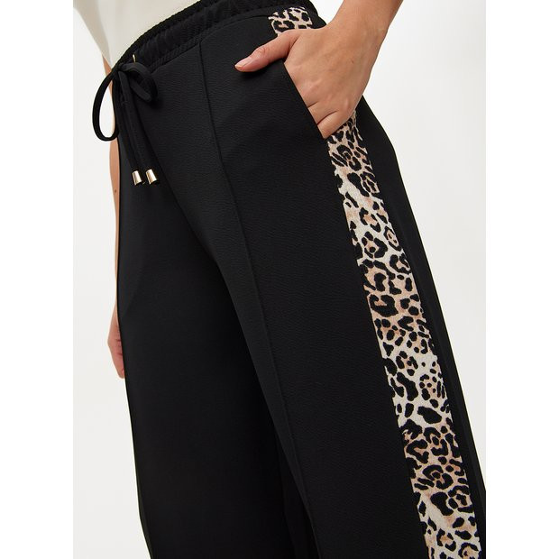 Leopard Side Stripe Wide Leg Joggers 20 | Tu Clothing