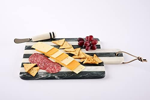 Mud Pie Striped Marble Board Sets (Paddle), "board 16"" x 7"" | spreader 7""" | Amazon (US)
