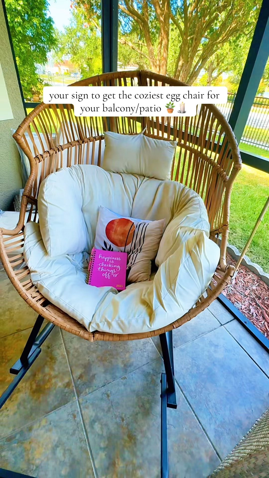 My patio just became romantic!!

This outdoor chair comes with a soft seat and backrest cushion that is not only washable, but also breathable and comfortable. The soft curves and padding are like a warm embrace of your body, providing you with excellent support.
Whether you're looking for a cozy sanctuary to read alone or a place to unwind after a hard day, this egg chair is the ultimate getaway.

#LTKHome