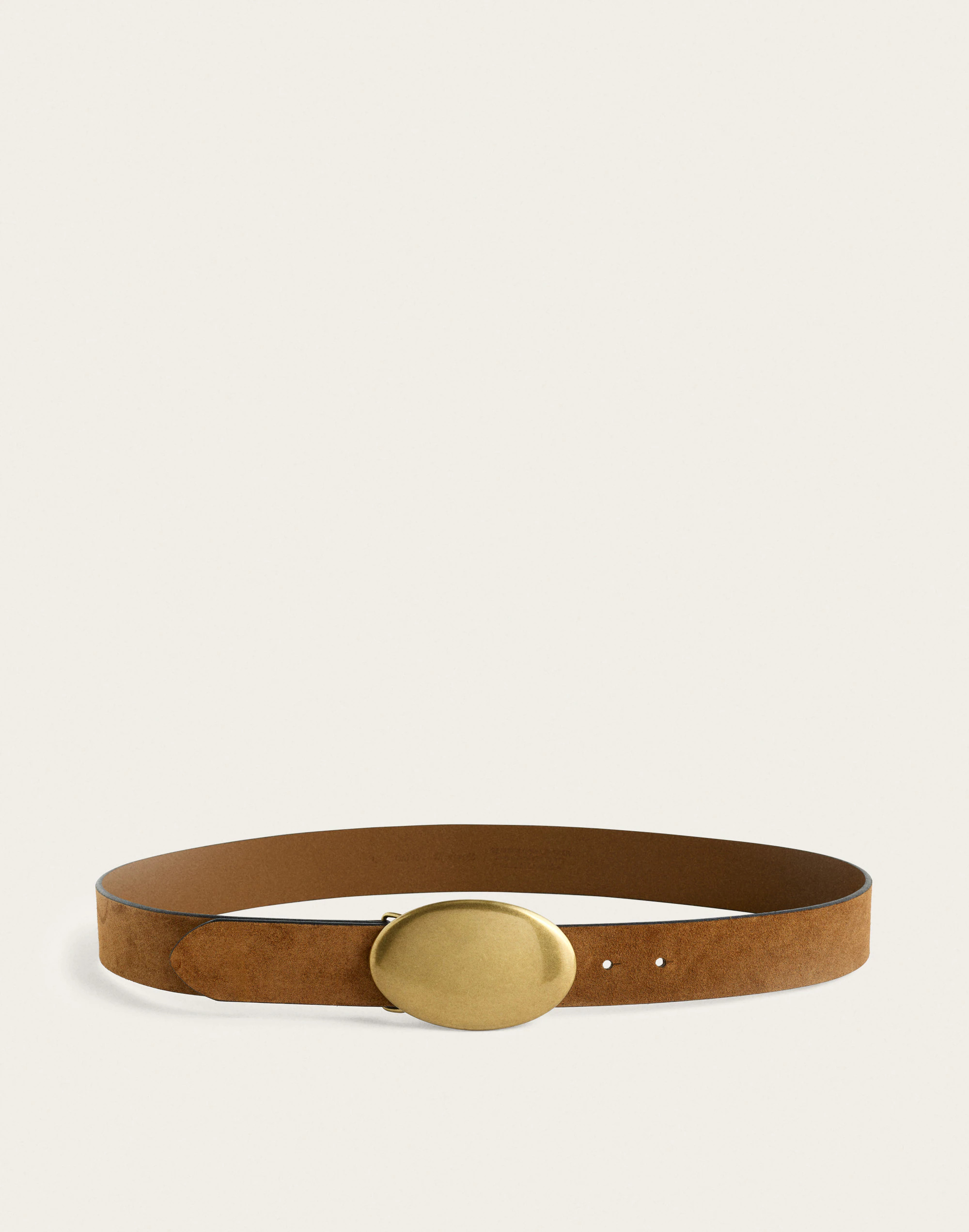 Oval-Buckle Belt in Suede | Madewell