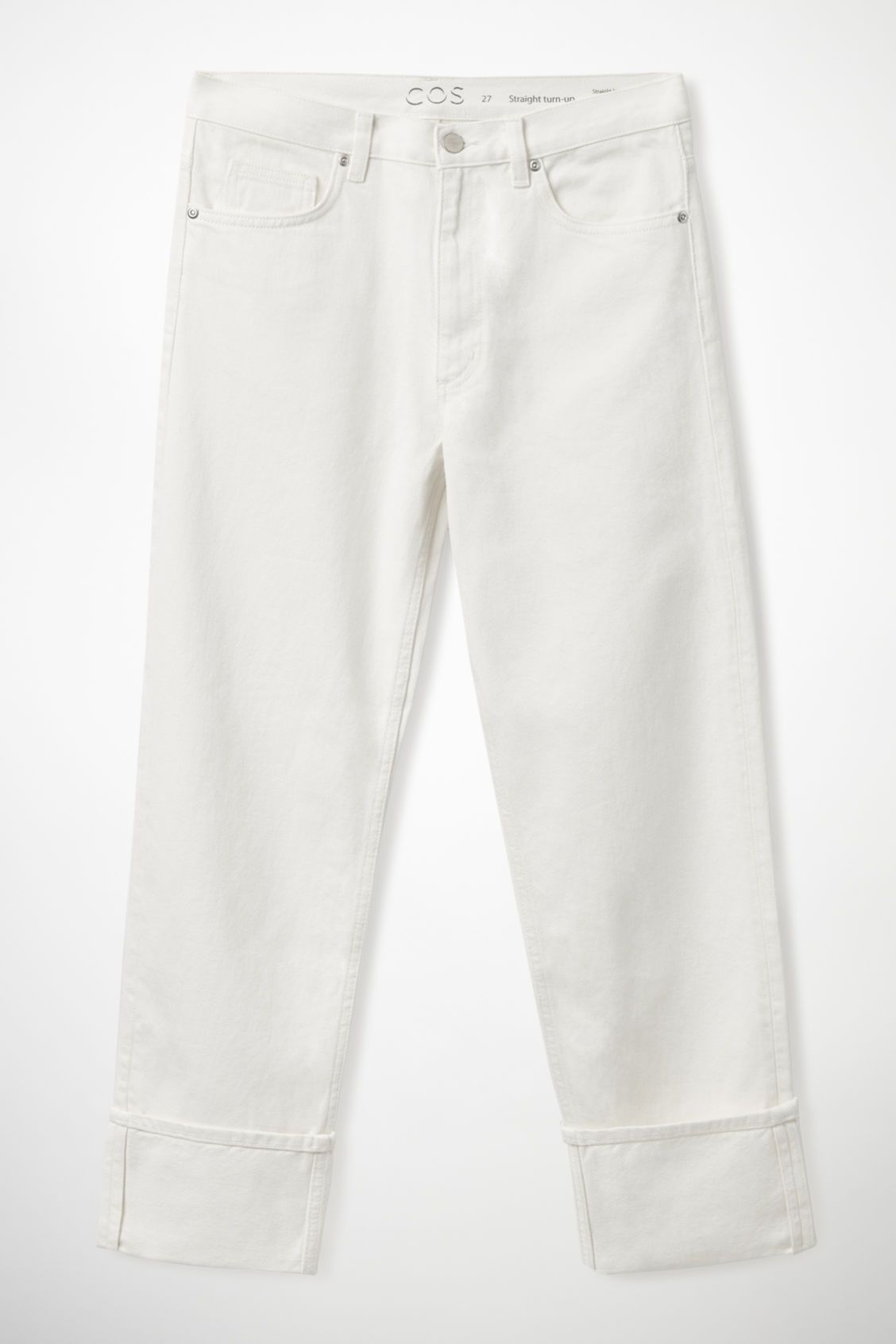 ORGANIC COTTON STRAIGHT TURN-UP JEANS | COS (US)