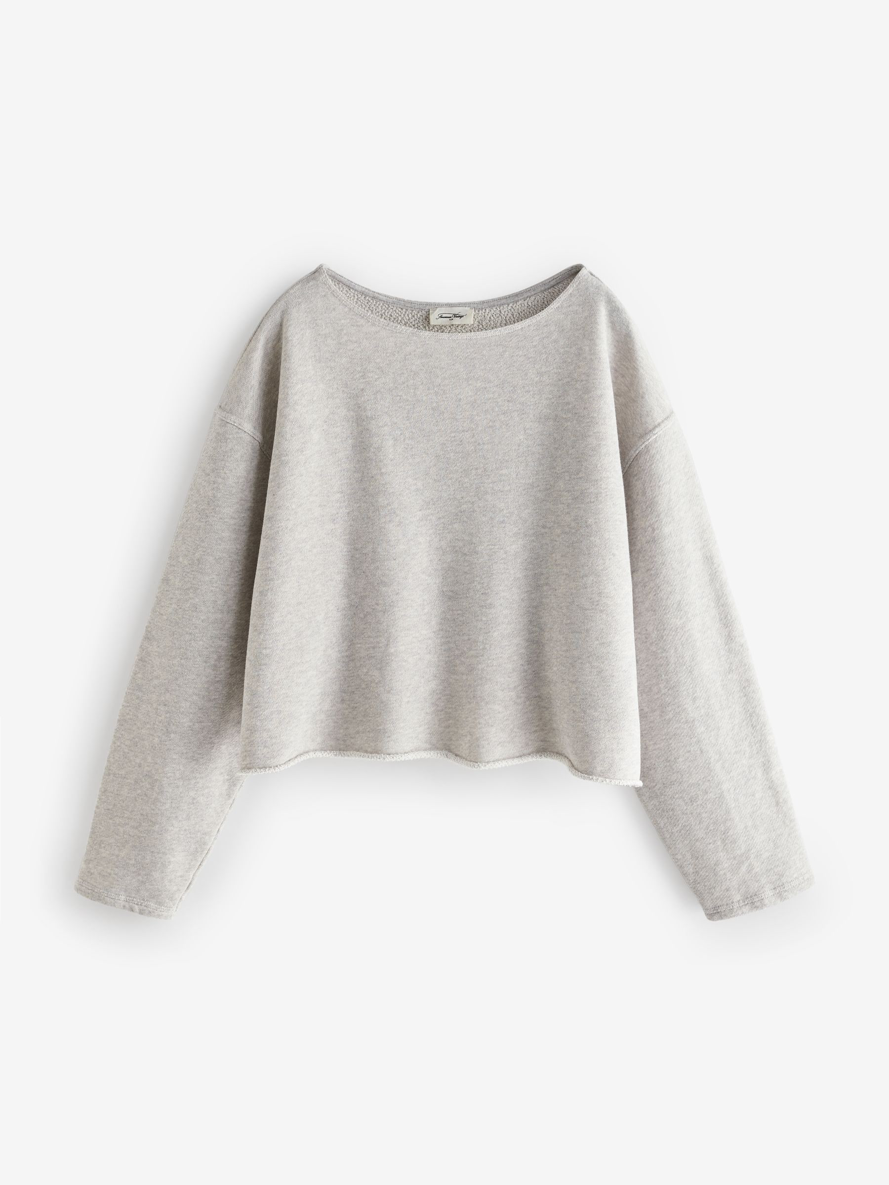 American Vintage American Vintage Grey Boat Neck 100% Cotton Sweater | Next US