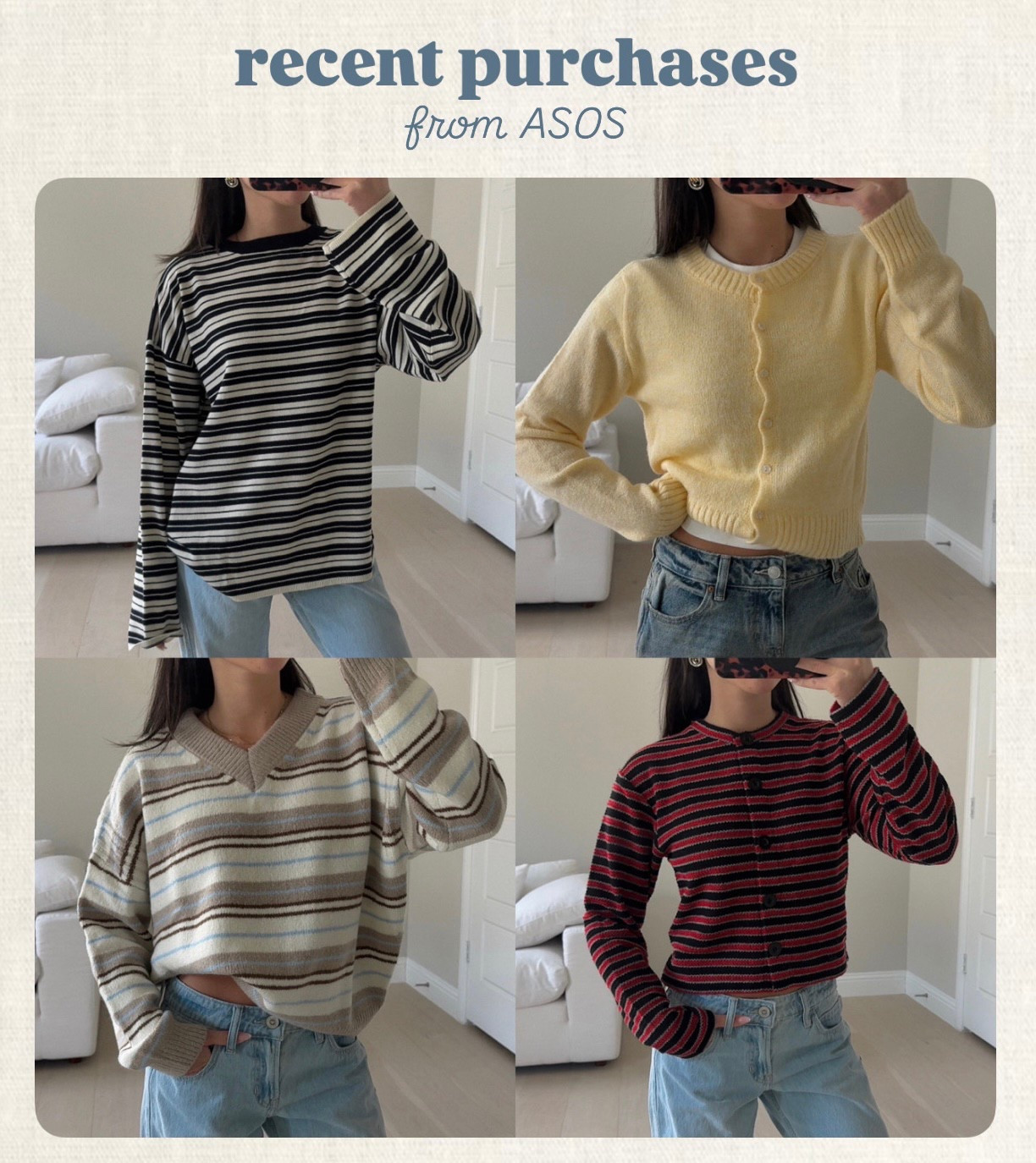 some new spring knits from asos ⭐️ got a size XS in all

#LTKPetite #LTKSpringSale #LTKSaleAlert