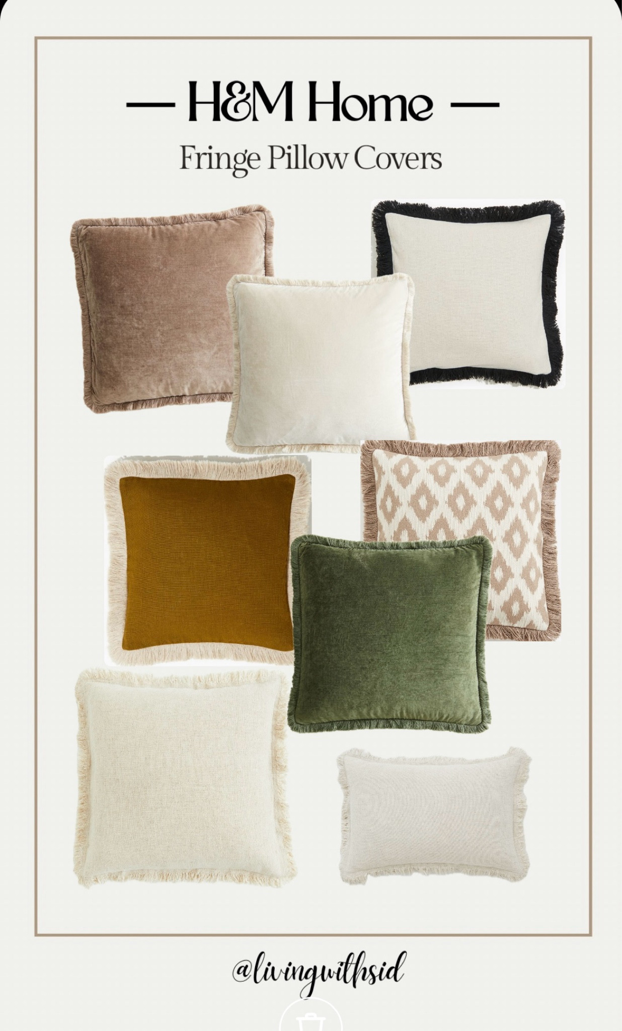 So many fringe pillow cover options at H&M Home. Love how neutral they are yet add the perfect amount of pop! 

Pillows | Pillow covers | Bedroom ideas | Neutral decor | Organic decor 

#LTKsummer #LTKsale #LTKcanada