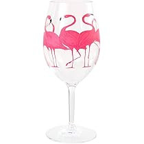 DEI Flamingo Stemmed Wine Glass, 20 Ounces, Pink | Amazon (US)