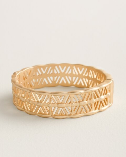 Goldtone Hinged Cuff Bracelet | Chico's
