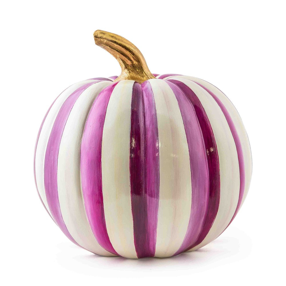 Plum Stripe Medium Pumpkin | MacKenzie-Childs