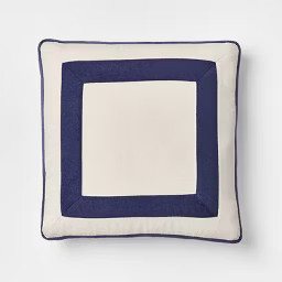 22" Velvet Border Pillow Navy - Threshold™ designed with Studio McGee | Target
