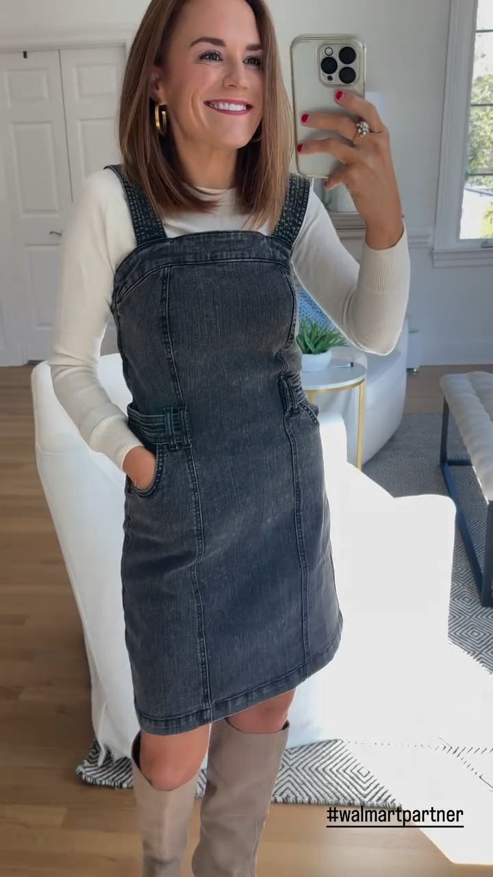 #walmartpartner @walmartfashion #walmartfashion 

OKKKKK Walmart with these fun fall pieces! 

🍁 I am loving the denim dress trend and this one is fully stocked in 2 washes. 

🍁 These cute and comfy ballet flats are under $15 and are available in 6 colors!

🍁 This cutout long sleeve maxi dress (available in 3 colors) is absolutely gorgeous — perfect for holiday photos or parties, and on big time sale for $12-16!!

https://liketk.it/4UaxJ