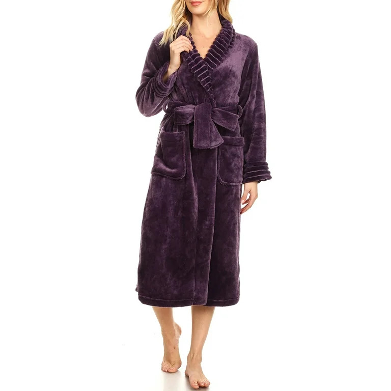 White Mark Women's and Women's Plus Super Soft Lounge Robe | Walmart (US)