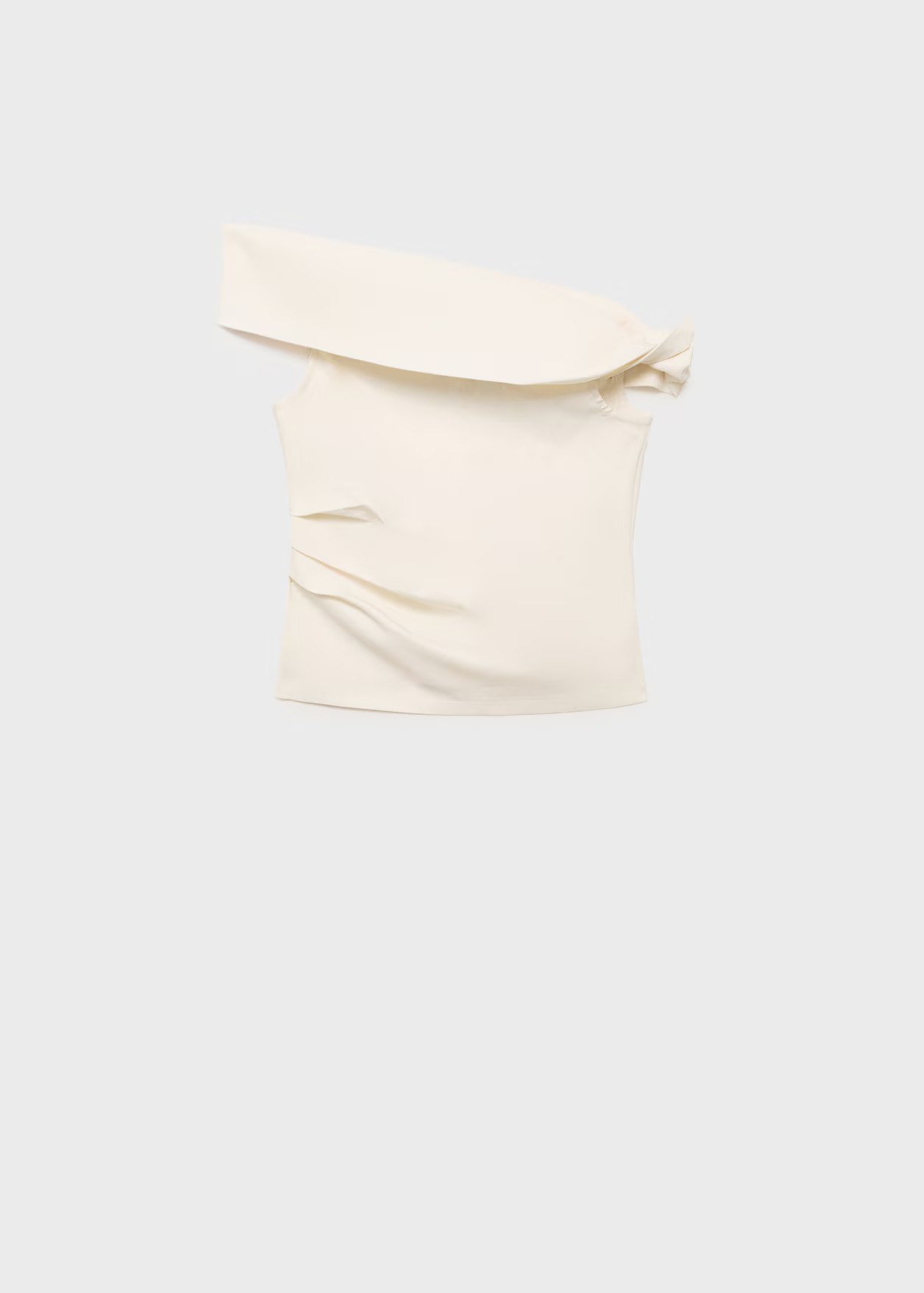 Asymmetrical strapless top - Women | MANGO United Kingdom | MANGO (UK)