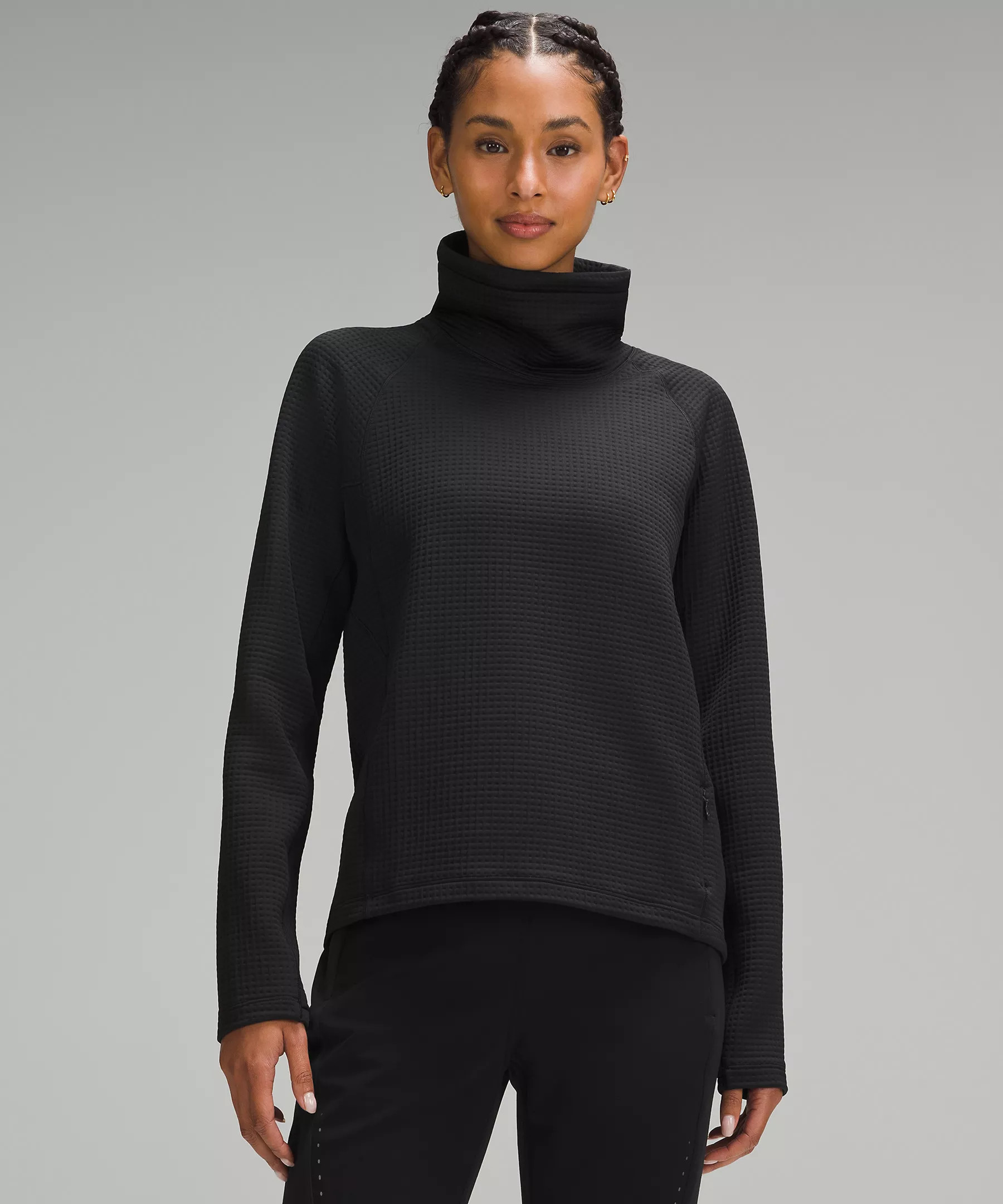 Waffle-Knit Funnel-Neck Long-Sleeve Shirt | Lululemon (US)