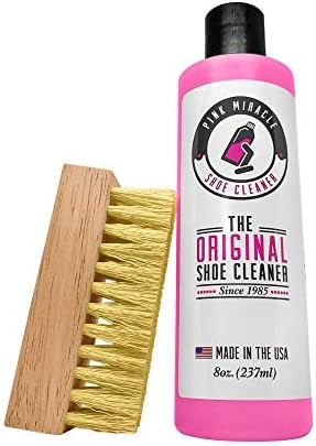 Pink Miracle Bottle - Shoe Cleaner - and Fabric Cleaner Solution With Free BONUS Brush - Works on Le | Amazon (CA)