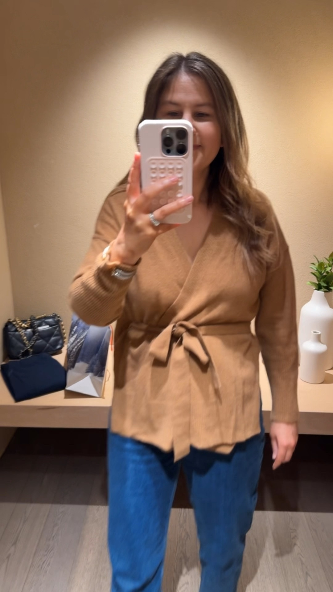 I love cashmere wrap sweater soo much and wear it way more than I expected. I’m also linking a wrap sweater option that is around $100 and comes in several other colors.

#LTKStyleTip