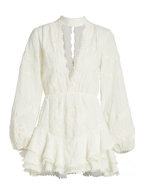 Choker Lace Mini Dress | Saks Fifth Avenue