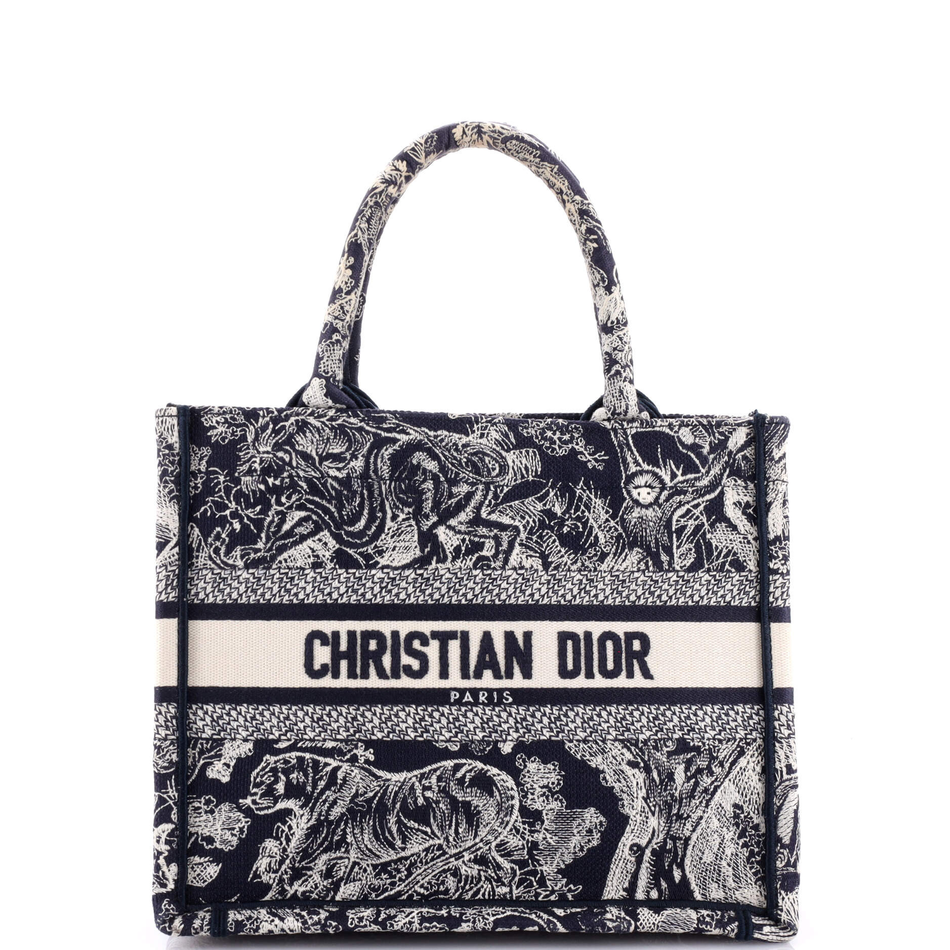 Book Tote Embroidered Canvas Small | Shop Simon