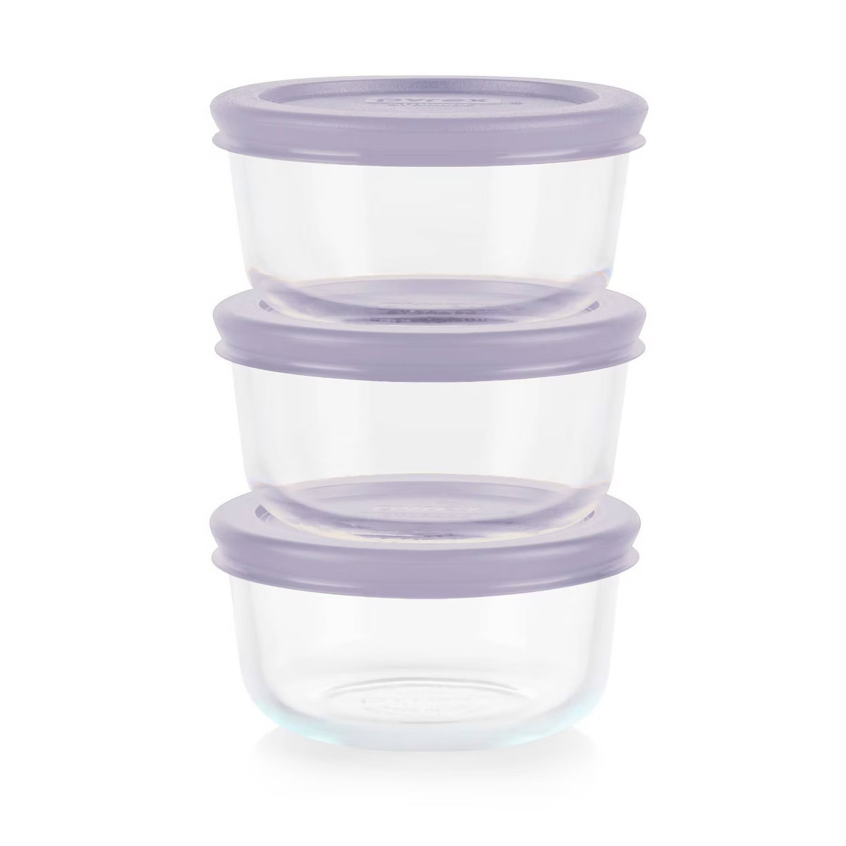 Pyrex 6pc 1c Round Glass Food Storage Container Set Lavender | Target