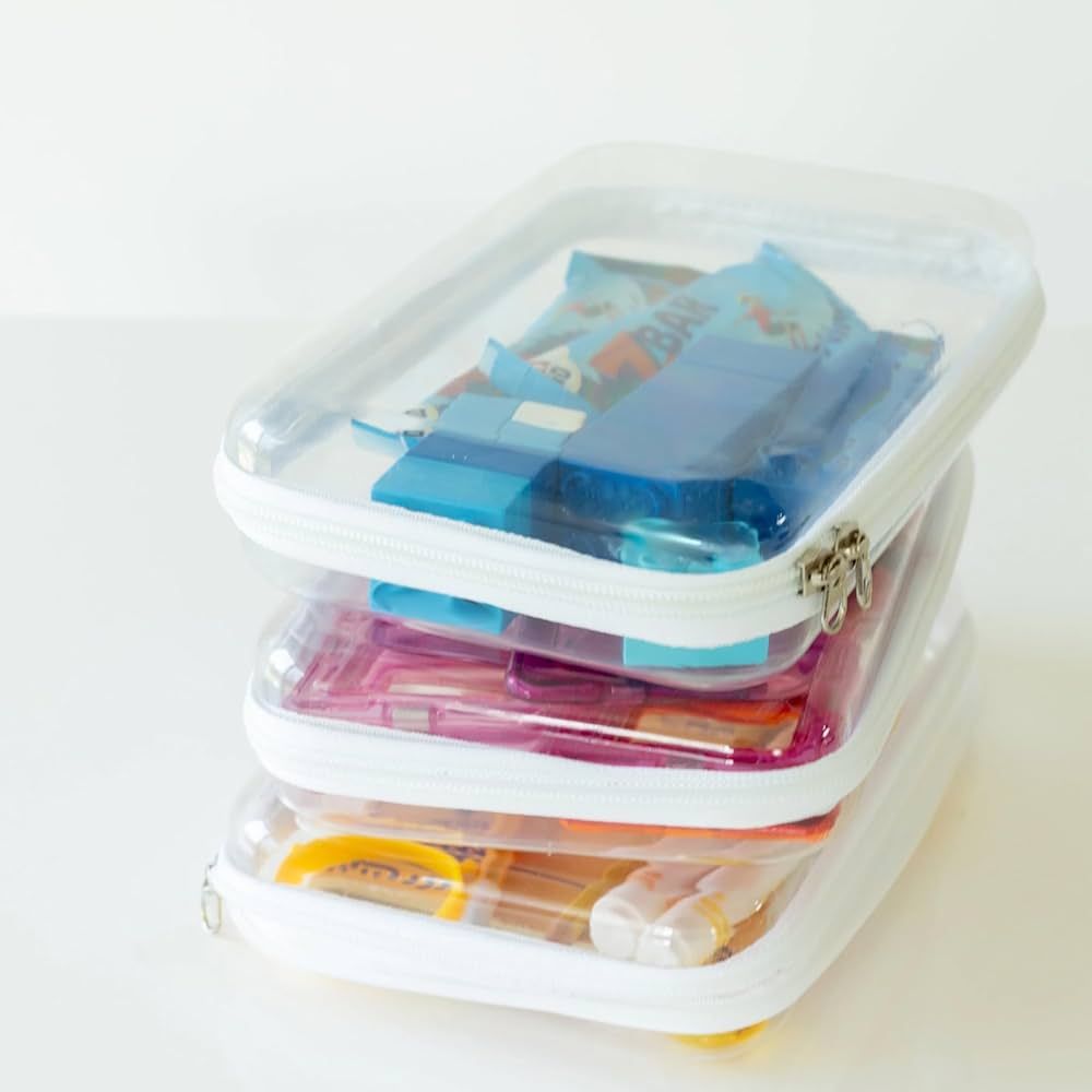 Glamanizer Zippered Transparent Cases for Snacks - Glamanizer Clear Organizer Bags, Portable Medi... | Amazon (US)