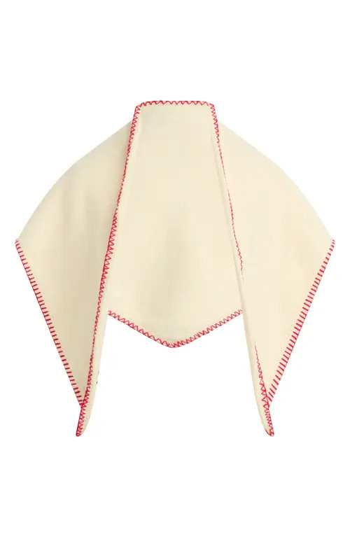 Favorite Daughter Valentine's Embroidered Triangle Scarf in Natural at Nordstrom | Nordstrom