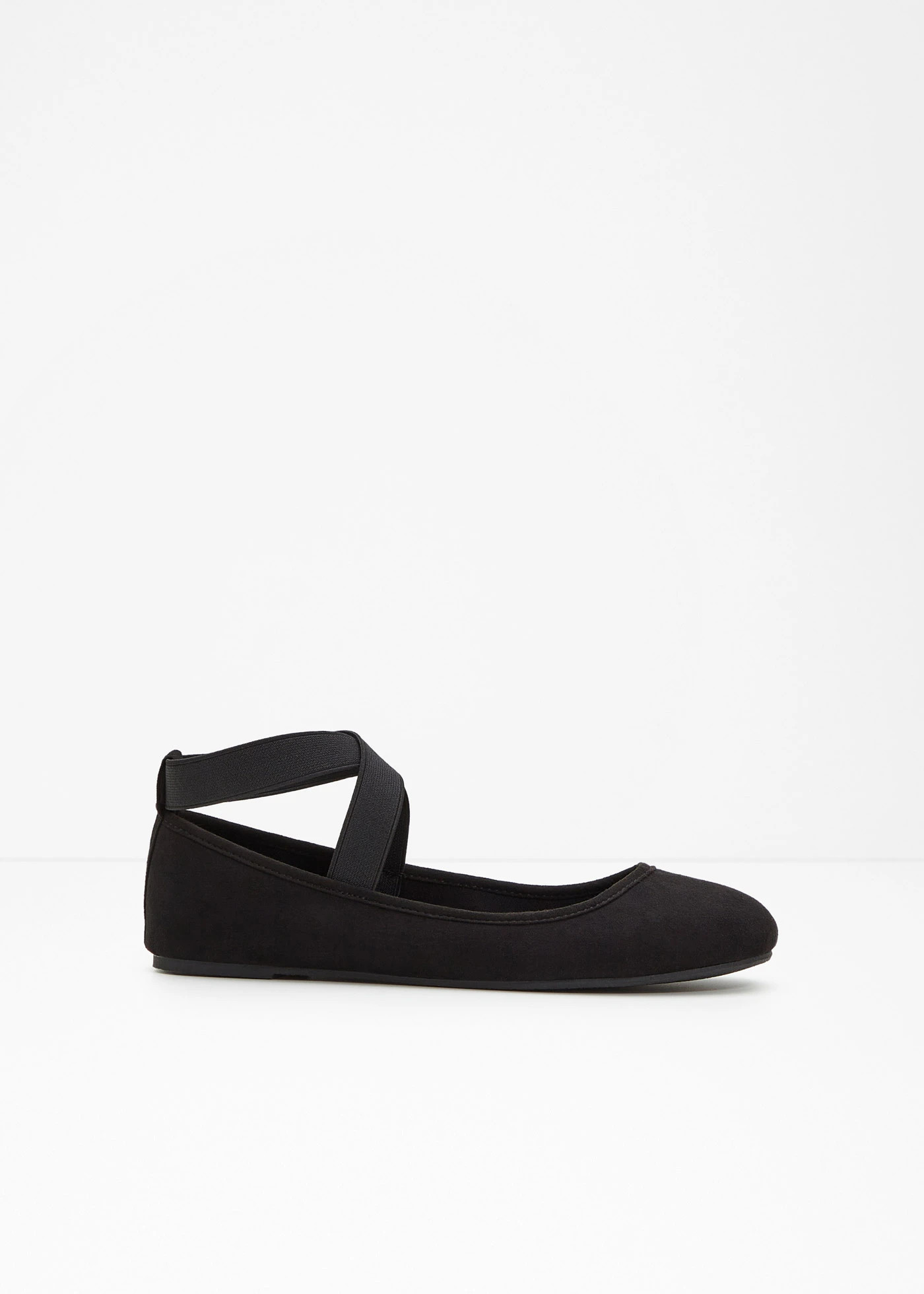 Ballerina's met elastische bandjes zwart | Bonprix NL (Influencer)