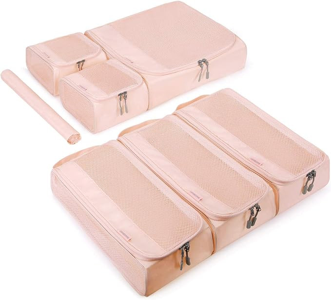 Packing Cubes, BAGSMART 7 PCS Packing Cubes for Suitcases, Lightweight Travel Organizer for Lugga... | Amazon (US)