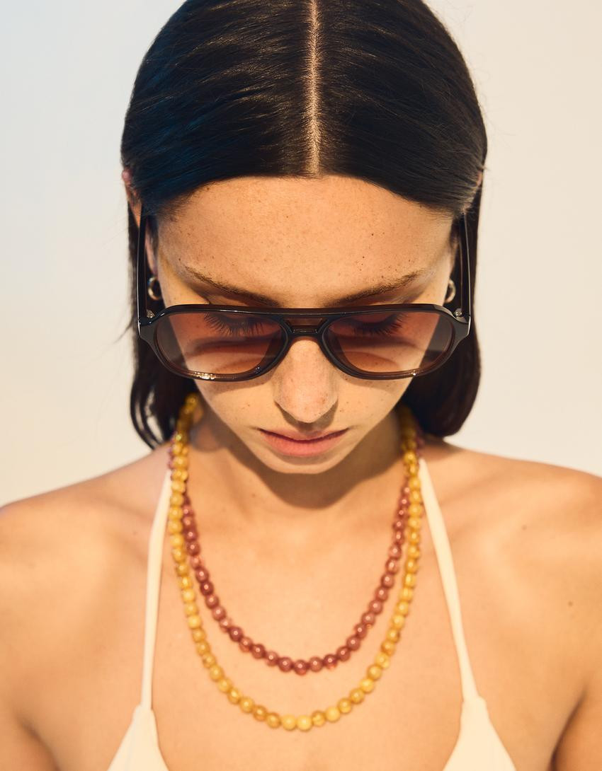 Retro-style sunglasses - Accessories - Women | Bershka GB