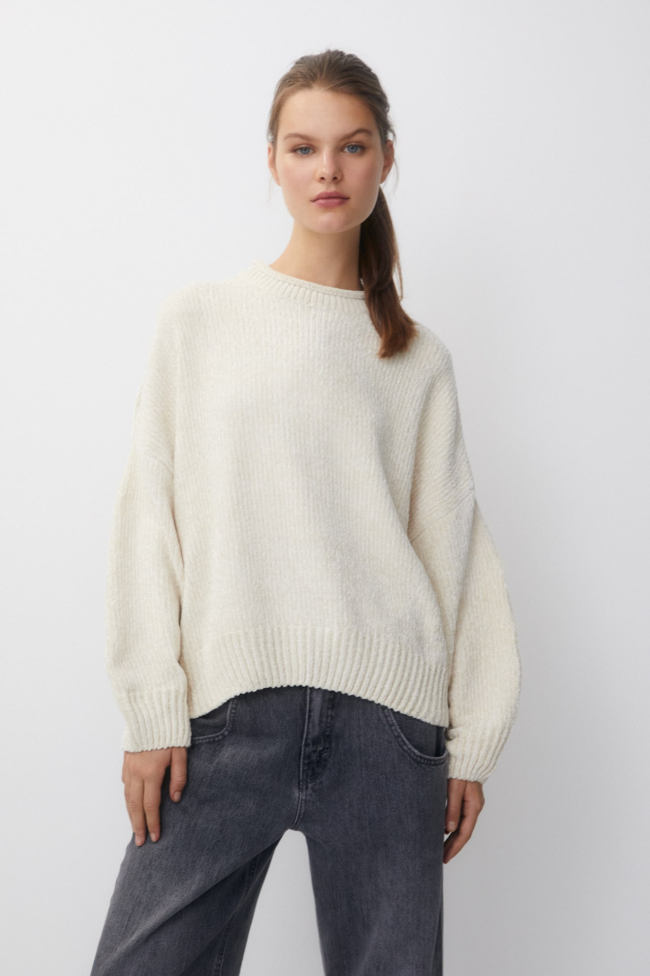 Chenille knit jumper | PULL and BEAR UK