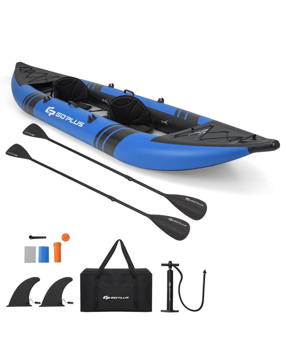 Inflatable 2-person Kayak Set with Aluminium Oars and Repair Kit - Bkue | Macy's