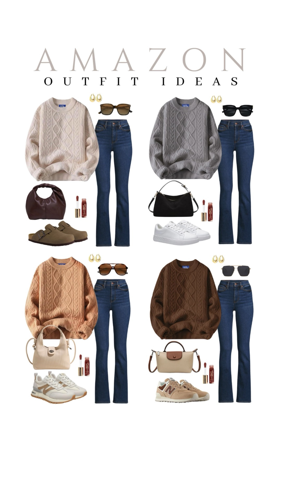 A chunky knit oversized sweater paired with these dark wash Levi’s jeans is a cozy find that still looks totally put together!
layering style, trendy look, amazon fashion, favorite finds, affordable style, on the go style, functional bag

#LTKStyleTip #LTKU #LTKSeasonal