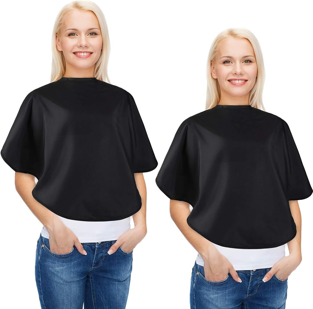 2 Pcs Makeup Cape Makeup Bib Waterproof Beauty Salon Barber Bib Dye Cape Styling Shampoo Cape for... | Amazon (US)
