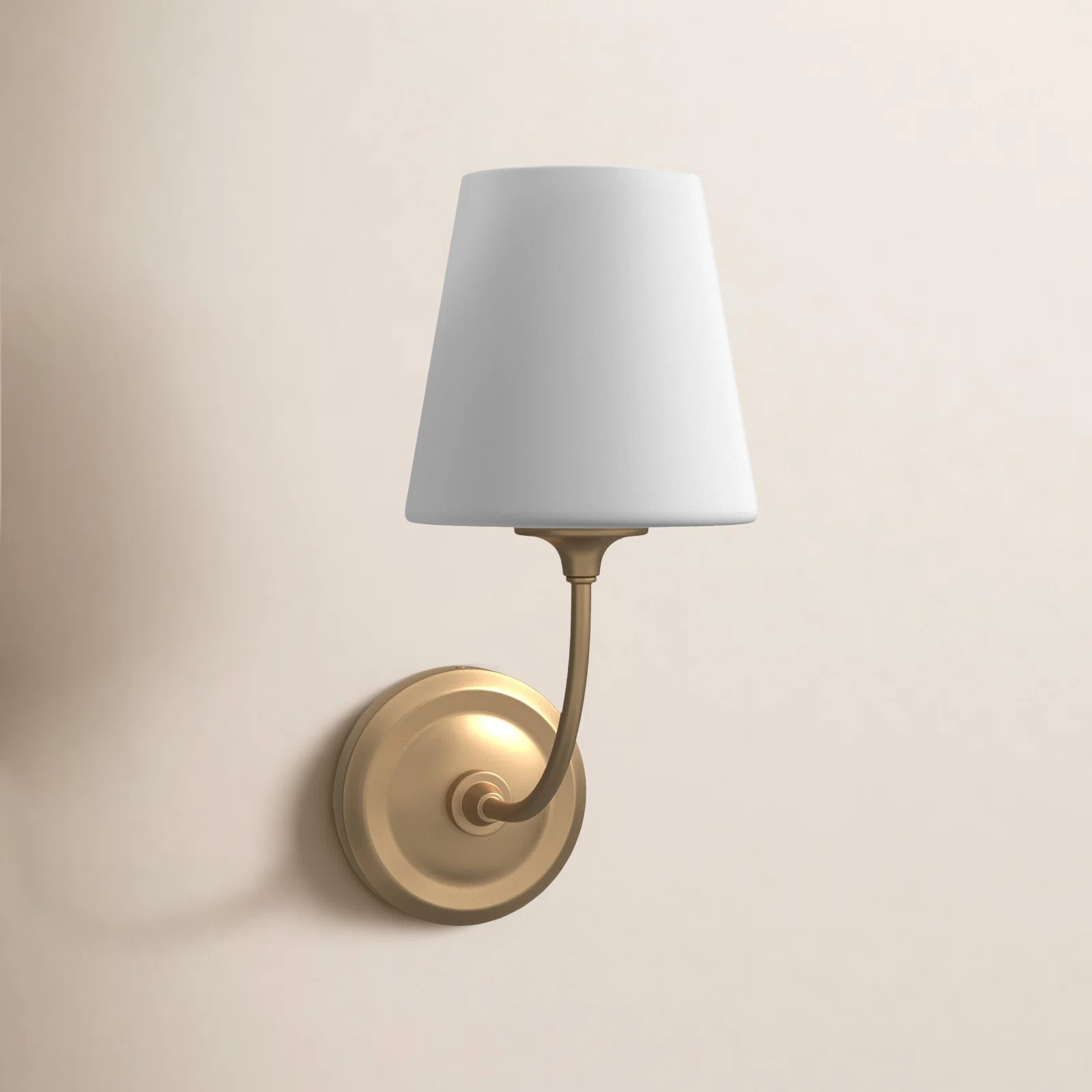 Lane Single Light Glass Steel Dimmable Armed Sconce | Birch Lane