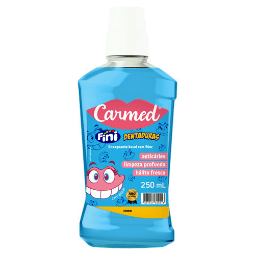 Enxaguante Bucal Carmed Fini Dentaduras Zero Álcool 250ml | Drogaria Sao Paulo (BR)